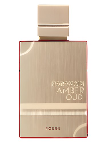 Frasco do Amber Oud Rouge, da Al Haramain