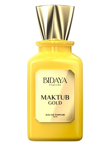 Frasco do Maktub Gold, da Bidaya